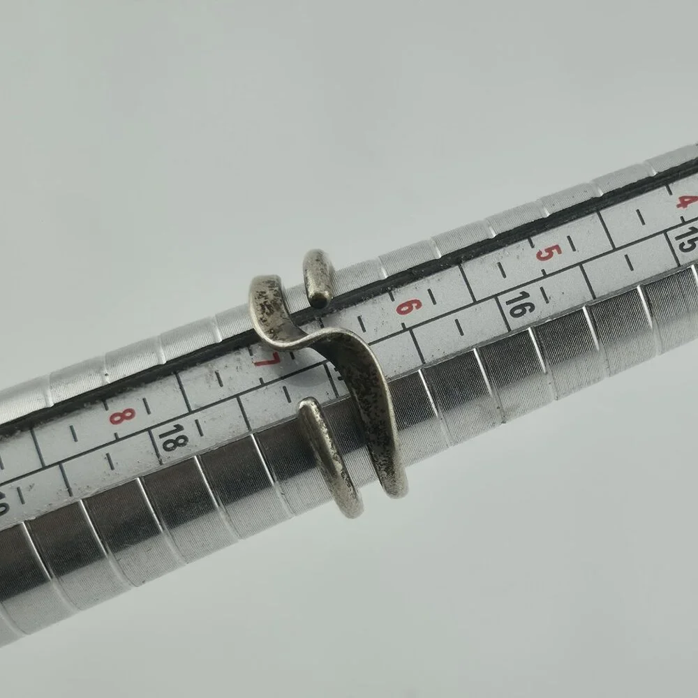 Ring Sterling Silver MCM MODERN contemporary Artisan Organic Minimalist Size 6.5 - Picture 2 of 11